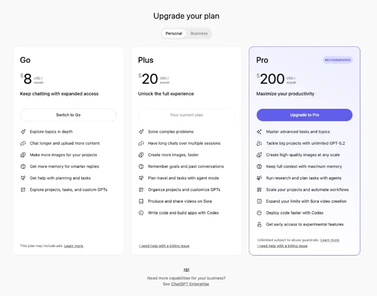 How to use ChatGPT like a Pro - Paid Plans